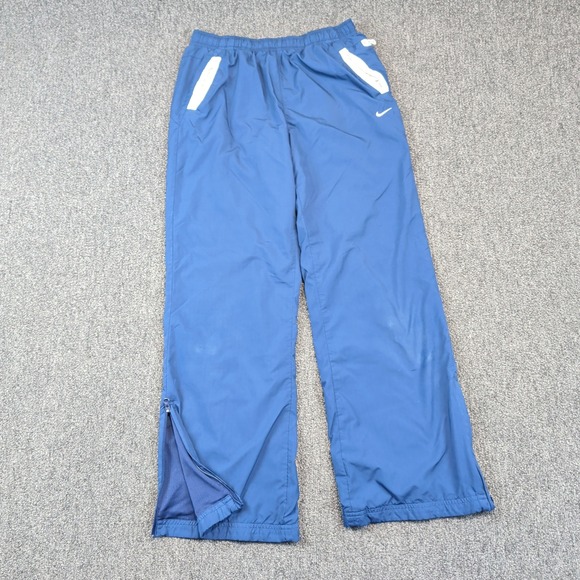 Nike Y2K Track Pants Large L Blue Windbreaker Ankle Zip Mesh Lined Sporty Retro — photo 2